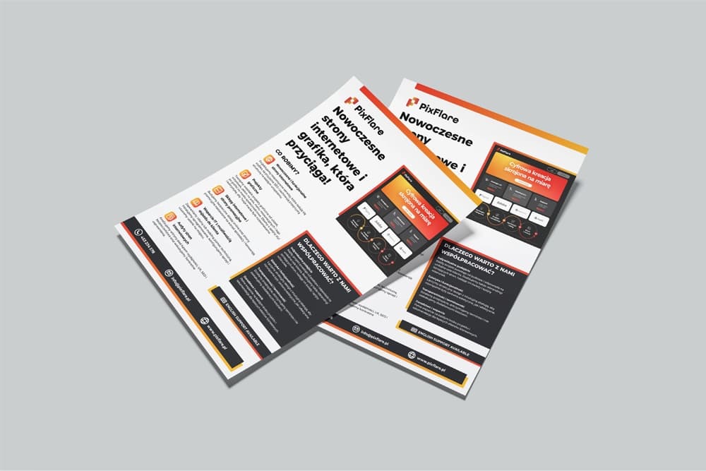 Ulotka reklamowa - nowoczesny design poligraficzny - zdjęcie 1 z 17